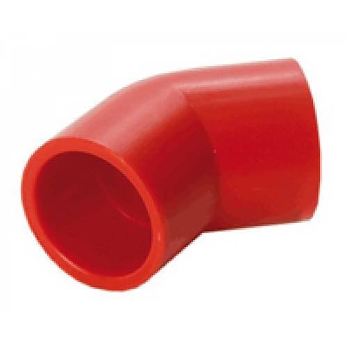 Notifier ABS 002-25 45° ABS Bend for 25mm Pipe, 10-Pack, Red